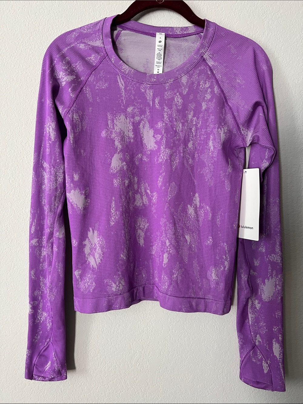 Lululemon Swiftly Tech Long Sleeve Shirt 2.0 *Race Length Shadow Bloom Moonlit